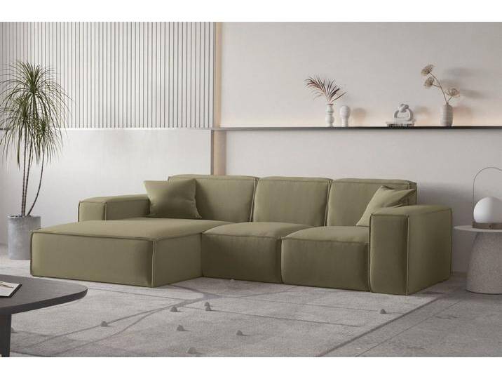 Fun Möbel Ecksofa Designersofa CELES PREMIUM Ottomane Rechts oder Links in Stoff, inkl. 2 Zierkissen von Otto.de