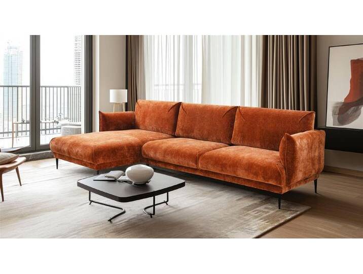 Fun Möbel Ecksofa Designersofa MADISON XL in Stoff, mit Ottomane Links oder Rechts, Rundumbezug von Otto.de