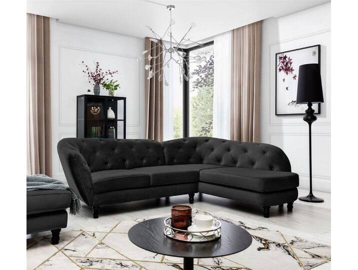 Fun Möbel Ecksofa Ecksofa Designersofa CHARLOTTE in Stoff Matt Velvet, 1 Teile von Otto.de