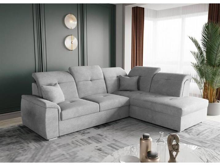 Fun Möbel Ecksofa Ecksofa FREJA Ottomane Links oder Rechts in Stoff, inkl. 2 Zierkissen, mit Schlaffunktion von Otto.de