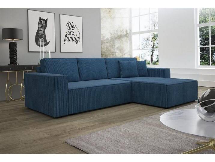 Fun Möbel Ecksofa Ecksofa Schlafsofa Sofa CONOR Stoff oder Kunstleder, inkl. Schlaffunktion und Bettkasten, Ottomane Links oder Rechts von Otto.de