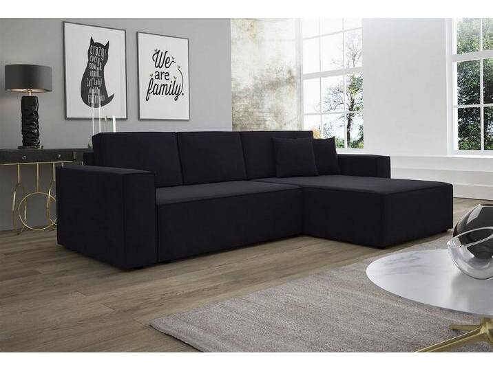 Fun Möbel Ecksofa Ecksofa Schlafsofa Sofa CONOR Stoff oder Kunstleder, inkl. Schlaffunktion und Bettkasten, Ottomane Links oder Rechts von Otto.de