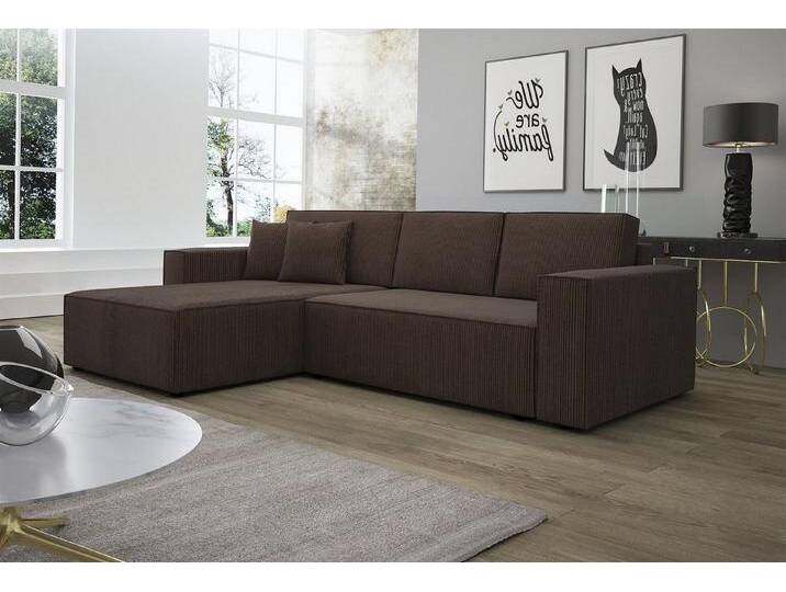 Fun Möbel Ecksofa Ecksofa Schlafsofa Sofa CONOR Stoff oder Kunstleder, inkl. Schlaffunktion von Otto.de