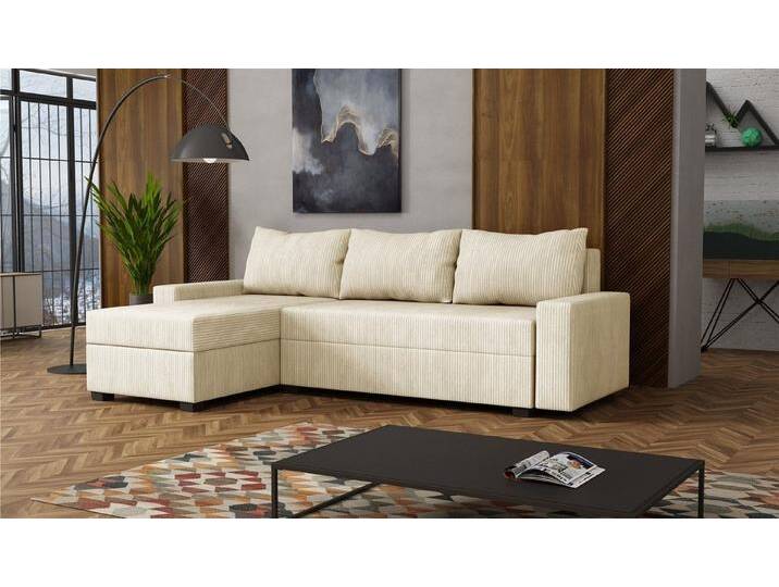 Fun Möbel Ecksofa Schlafsofa Sofa AGNETA in Stoff Lincoln, Ottomane Links oder Rechts, 1 Bettkasten, Rundum bezogen von Otto.de