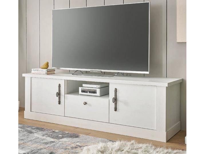 Furn.Design Lowboard Fiastra (TV Unterschrank in Pinie weiß Landhaus, 155 x 47 cm), Metallgriffe, Soft-Close-Funktion von Otto.de