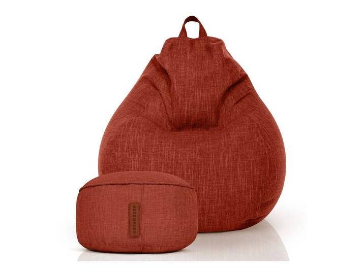 Green Bean Sitzsack Home-Linen (2er Set Indoor Sitzsack (80 x 90 x 50 cm) + Sitzpouf (25 x 45 cm) mit EPS-Perlen Füllung -, Fußhocker Fußkissen Sitz-pouf Bodenkissen Liegekissen), Sitzkissen Lounge Chair Sitzhocker Relax-Sessel Bean Bag von Otto.de