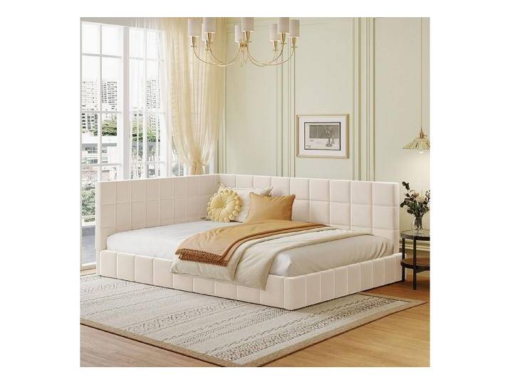 HAUSS SPOLE Schlafsofa 140*200 Multifunktionsbett mit Lattenrost aus Samtstoff Beige, Die Rückenlehne kann je nach Platzbedarf nach links oder rechts verändert werden HAUSS SPOLE Schlafsofa 140*200 Multifunktionsbett mit Lattenrost aus Samtstoff Beige, Die Rückenlehne kann je nach Platzbedarf nach links oder rechts verändert werden von Otto.de