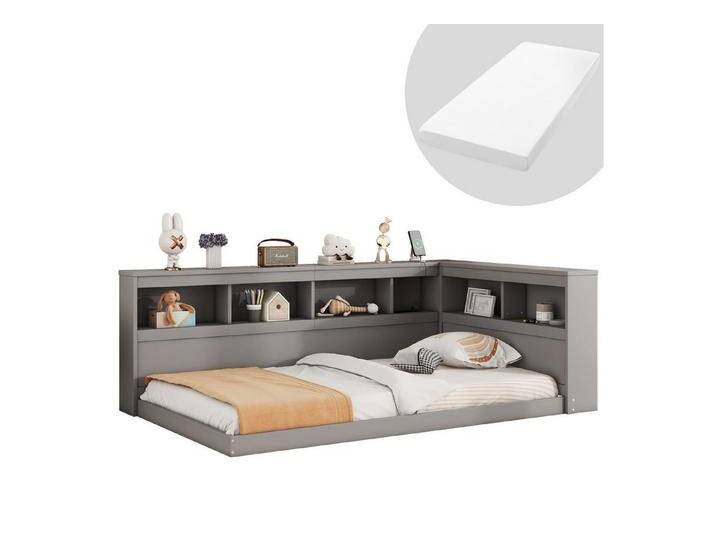HAUSS SPOLE Schlafsofa 90x200cm mit Steckdose, 2 USB-Anschlüssen Lattenrost Grau mit Matratze HAUSS SPOLE Schlafsofa 90x200cm mit Steckdose, 2 USB-Anschlüssen Lattenrost Grau mit Matratze von Otto.de