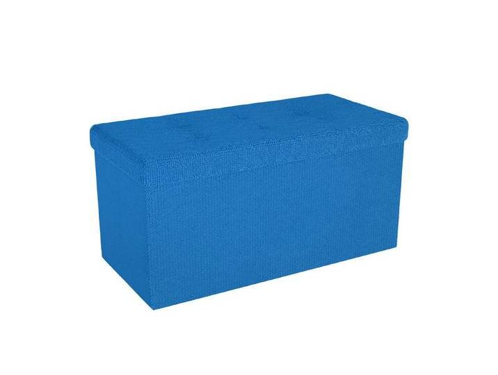 Intirilife Sitzhocker (Sitzwürfel mit Stauraum 76x38x38 cm in OZEAN BLAU - Fußablage), Faltbare Sitzbank mit Mulden Aufbewahrungsbox Sitzhocker Fußhocker von Otto.de