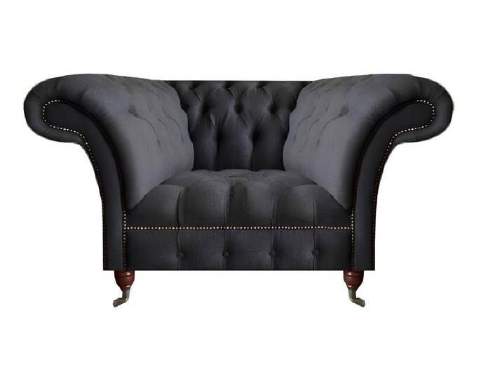 JVmoebel Chesterfield-Sessel Grauer Textilsessel Wohnzimmer Sitzmöbel Moderner Chesterfield Sessel (1-St., Sessel), Made in Europa von Otto.de