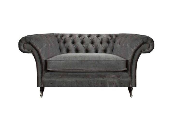 JVmoebel Chesterfield-Sessel Luxuriöser Grauer Chesterfield Sessel Polstersessel Designer Sitzmöbel (Sessel), Made in Europa von Otto.de