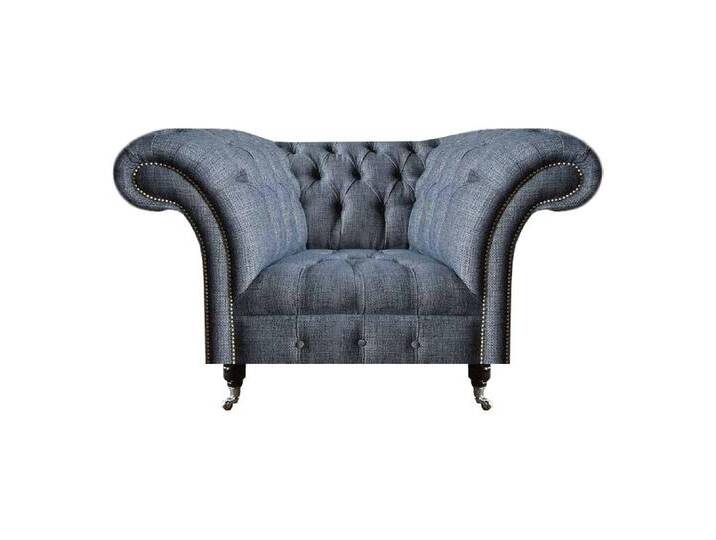 JVmoebel Chesterfield-Sessel Moderner Chesterfield Einsitzer Grauer Wohnzimmer Textilsessel (1-St., Sessel), Made in Europa von Otto.de