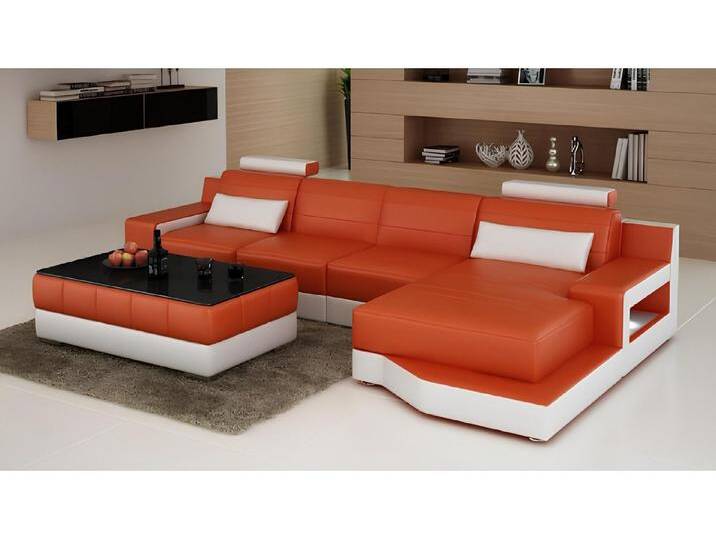 JVmoebel Ecksofa LEDERSOFA ECKSOFA \ FARBWAHL\ SOFA COUCH GARNITUR WOHNLANDSCHAFT, 1 Teile, Made in Europa von Otto.de