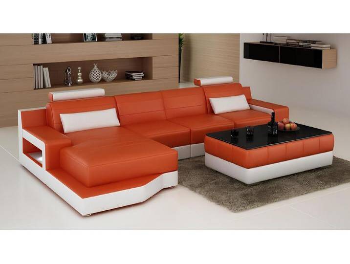 JVmoebel Ecksofa LEDERSOFA ECKSOFA \ FARBWAHL\ SOFA COUCH GARNITUR WOHNLANDSCHAFT, 1 Teile, Made in Europa von Otto.de