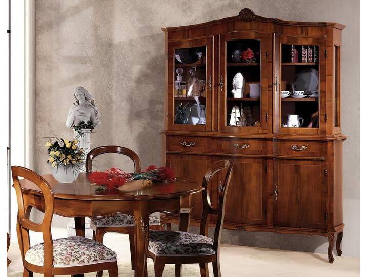 JVmoebel Glasvitrine Anrichte Vitrine Sideboard Glasschrank Schrnak Holz Massive Möbel Made in Italy von Otto.de