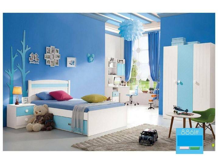 JVmoebel Jugendzimmer-Set Kinder Komplett Set Jugend Zimmer Bett Kommode Schrank Tisch Büro, Made in Europa von Otto.de