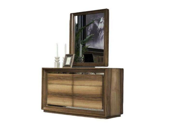 JVmoebel Kommode Kommode + Spiegel Modern Style Braun mit Aufbewahrung Set (2 St., 1x Spiegel + 1x Kommode), Made in Europa von Otto.de
