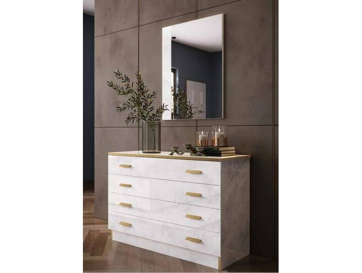 JVmoebel Kommode Modern Kommode mit Spiegel Luxus Moder design Schlafzimmer Holz Set (2 St., 2 tlg.SCHLAFZIMMER SET (KOMMODE+SPIEGEL), Made in Europa von Otto.de