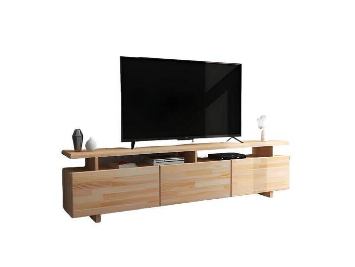 JVmoebel Lowboard Hellbrauner TV-Ständer Designer Wohnzimmer Sideboard Luxus Lowboard (TV-Ständer), Made in Europa von Otto.de