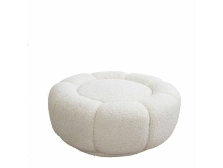JVmoebel Polsterhocker Weißer Textil-Pouf im zeitgemäßen Stil: Ein Hauch EX-Brez (1 St., Hocker), Made in Europa von Otto.de