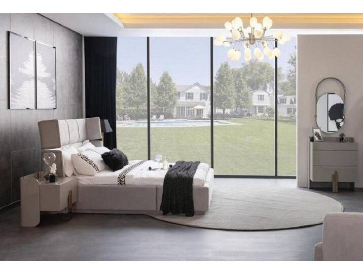 JVmoebel Schlafzimmer-Set Schlafzimmer Doppelbett Nachttische Kommode Spiegel Komplettzimmer, (5-tlg., 5tlg. Schlafzimmer Set (Bett + 2x Nachttische + Kommode + Spiegel), Made in Europa von Otto.de