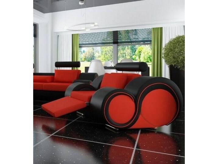 JVmoebel Sessel Designer Sessel Modern Luxus Sitz Rot Schwarz mit Relax Sofort (1-St., Sessel), Made in Europa von Otto.de