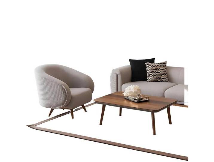 JVmoebel Sessel Designer Sessel Polstersessel Loungesessel Couchtisch Stoff Wohnzimmer (2-St., Sessel + Couchtisch), Made in Europa von Otto.de
