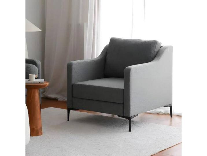 JVmoebel Sessel Wohnzimmer Polstersessel Sessel Stoff Grau Einsitzer Sitzer Design (1-St., Sessel), Made in Europa von Otto.de