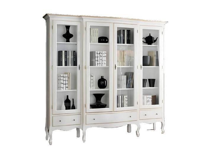 JVmoebel Vitrine Glasvitrine Wohnzimmer Weißer Glasschrank Holz Italienische Möbel Neu Made in Europa von Otto.de