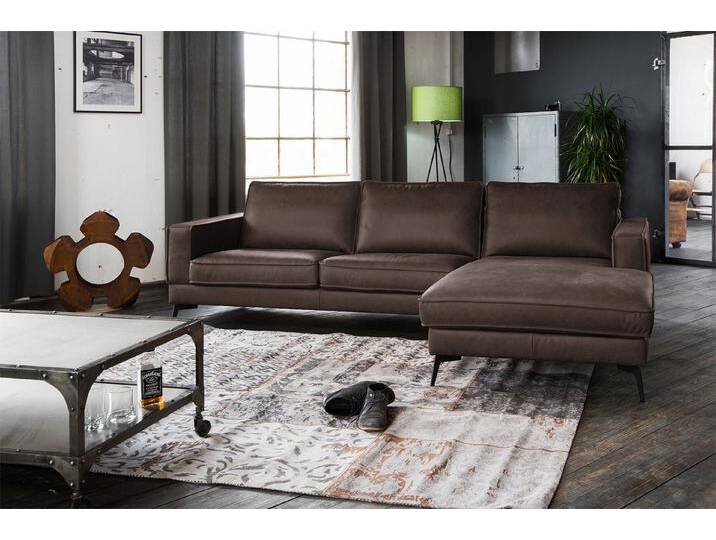 KAWOLA Ecksofa BLOOM, Couch L-Form rechts oder links Leder verschiedene Farben 276x177 cm von Otto.de