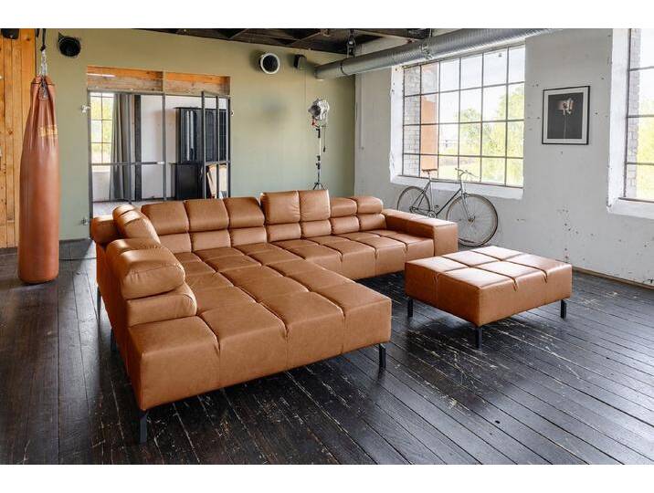 KAWOLA Ecksofa NELSON, L-Form rechts oder links Leder mit Hocker und motorischem Sitzvorzug KAWOLA Ecksofa NELSON, L-Form rechts oder links Leder mit Hocker und motorischem Sitzvorzug von Otto.de