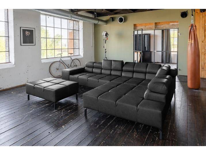KAWOLA Ecksofa NELSON, L-Form rechts oder links Leder mit Hocker und motorischem Sitzvorzug KAWOLA Ecksofa NELSON, L-Form rechts oder links Leder mit Hocker und motorischem Sitzvorzug von Otto.de