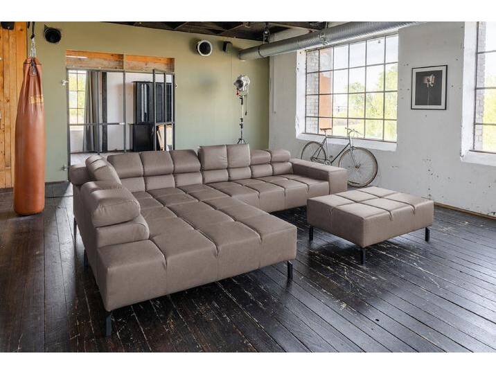 KAWOLA Ecksofa NELSON, L-Form rechts oder links Leder mit Hocker und motorischem Sitzvorzug KAWOLA Ecksofa NELSON, L-Form rechts oder links Leder mit Hocker und motorischem Sitzvorzug von Otto.de