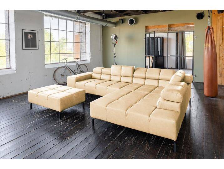 KAWOLA Ecksofa NELSON, L-Form rechts oder links Leder mit Hocker und motorischem Sitzvorzug KAWOLA Ecksofa NELSON, L-Form rechts oder links Leder mit Hocker und motorischem Sitzvorzug von Otto.de