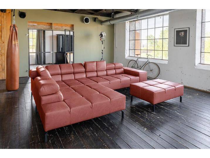 KAWOLA Ecksofa NELSON, L-Form rechts oder links Leder mit Hocker und motorischem Sitzvorzug KAWOLA Ecksofa NELSON, L-Form rechts oder links Leder mit Hocker und motorischem Sitzvorzug von Otto.de