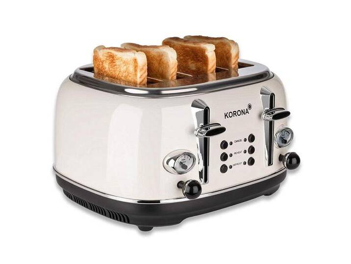 KORONA Toaster Retro Toaster 4 Scheiben, Vintage Design, Analoge Anzeigen, 2 separate Röstbereiche KORONA Toaster Retro Toaster 4 Scheiben, Vintage Design, Analoge Anzeigen, 2 separate Röstbereiche von Otto.de