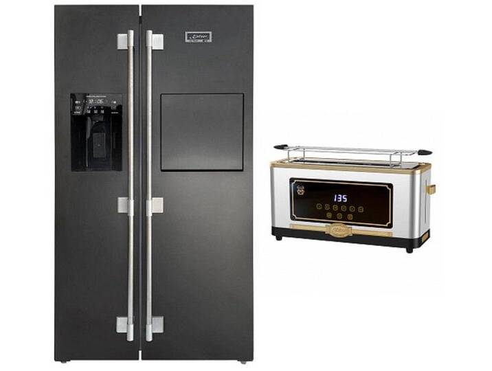 Kaiser Küchengeräte Kühl-/Gefrierkombination Side-by-Side Kühlschrank No Frost 556 l,Festwasseranschlüß mit Retro-Toaster 6 verschiedene Toaststufen, Auftaufunktion KS 90500 RS+T 4000 R, 91.1 cm breit Kaiser Küchengeräte Kühl-/Gefrierkombination Side-by-Side Kühlschrank No Frost 556 l,Festwasseranschlüß mit Retro-Toaster 6 verschiedene Toaststufen, Auftaufunktion KS 90500 RS+T 4000 R, 91.1 cm breit von Otto.de