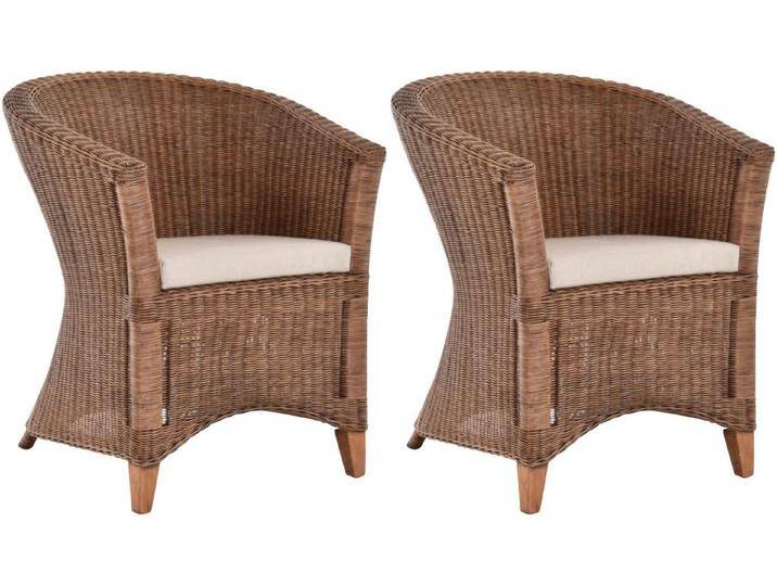 Krines Home Cocktailsessel 2er Set Rattan Sessel Ken Cocktailsessel Lounge Wohnzimmer Sessel (2-St), Clubsessel Rattansessel von Otto.de