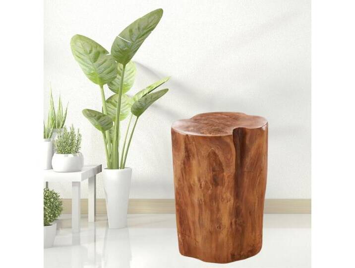 LebensWohnArt Sitzhocker Teak Beistelltisch Hocker HEAVY STOOL rund 40cm Handmade massiv von Otto.de