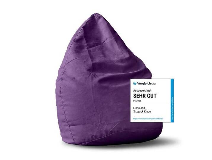 Lumaland Sitzsack Luxury XL PLUS Sitzsack (1 St), Microvelours Beanbag extra weich & robust Stuhl Sessel 85x65cm von Otto.de
