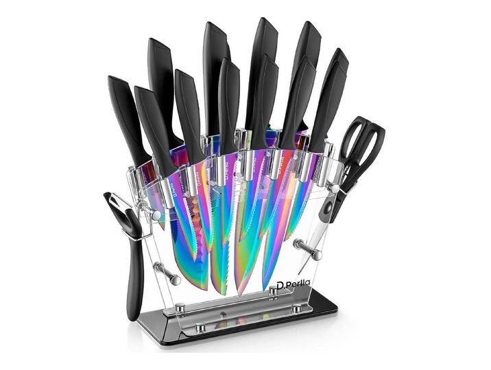 LuxusKollektion Allesschneider Messerblock 16 TLG Messer Set Regenbogen Titanbeschichtung LuxusKollektion Allesschneider Messerblock 16 TLG Messer Set Regenbogen Titanbeschichtung von Otto.de