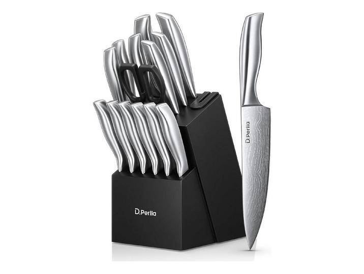 LuxusKollektion Allesschneider Premium Messerblock 15 TLG Selbstschärfender Messerblock Edelstahl Set LuxusKollektion Allesschneider Premium Messerblock 15 TLG Selbstschärfender Messerblock Edelstahl Set von Otto.de