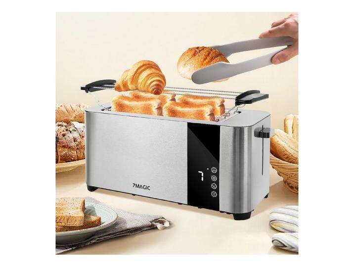 NULSTA Toaster Toaster 4 Scheiben, Edelstahl Toaster, Automatik Langschlitztoaster, 2 Langschlitz, für 4 Scheiben, 1400 W, mit integriertem Brötchenaufsatz, Touchscreen LED Display & 7 Stufen NULSTA Toaster Toaster 4 Scheiben, Edelstahl Toaster, Automatik Langschlitztoaster, 2 Langschlitz, für 4 Scheiben, 1400 W, mit integriertem Brötchenaufsatz, Touchscreen LED Display & 7 Stufen von Otto.de