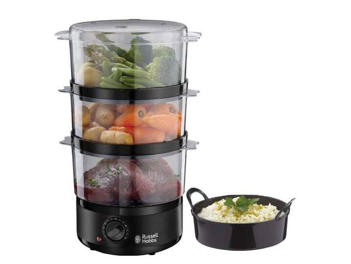 RUSSELL HOBBS Dampfgarer 26530-56/RH Compact Steamer Matt 7 Liter schwarz, 1500 W, Inklusive Reiskorb von Otto.de
