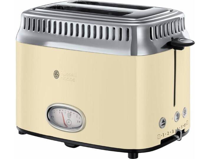 RUSSELL HOBBS Toaster Retro Vintage Cream 21682-56 Auftaufunktion 1300W 6 Stufen, 1300 W von Otto.de