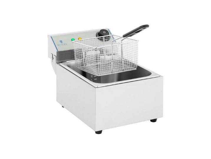 Royal Catering Fritteuse RCEF-10EY-ECO 1X10, 3200 W, 10 L Elektro Fritöse Profi Kaltzonen Edelstahl von Otto.de