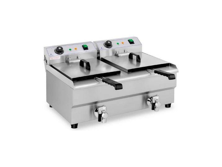 Royal Catering Fritteuse RCEF 13DB, 6400 W, 2 x 13 L Doppel Ablasshahn Edelstahl Gastro Profi Royal Catering Fritteuse RCEF 13DB, 6400 W, 2 x 13 L Doppel Ablasshahn Edelstahl Gastro Profi von Otto.de