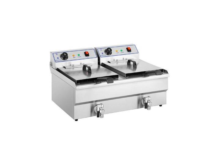 Royal Catering Fritteuse RCSF 16DTH, 12000 W, 2 x 16 L Doppel mit Ablasshahn Kaltzone 2 x 6000 W Profi Gastro 400 V Royal Catering Fritteuse RCSF 16DTH, 12000 W, 2 x 16 L Doppel mit Ablasshahn Kaltzone 2 x 6000 W Profi Gastro 400 V von Otto.de