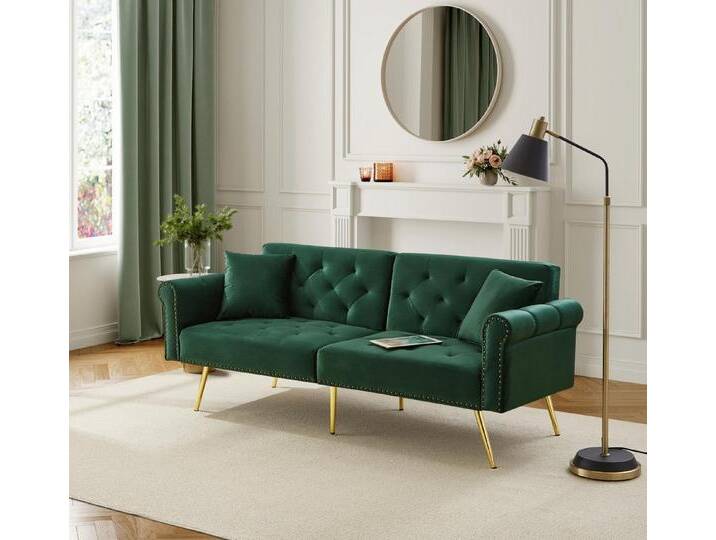 STILVORA Schlafsofa couch mit schlaffunktion,2-Sitzer sofas mit Verstellbare Rückenlehne, Wohnzimmersofa 1 Teile, Samtbezug, Rückenlehne mit 3-stufiger Verstellung von Otto.de