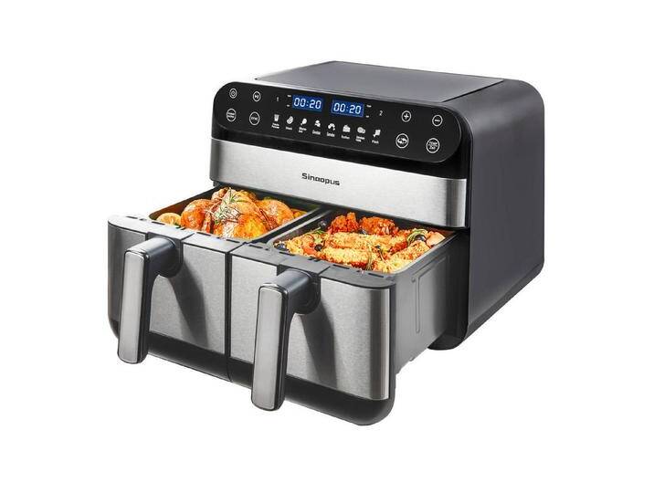Sinaopus Heißluftfritteuse 10L XXL mit Doppel Kammer Dual Zone für Familien, 2400 W, Fritteuse mit LED-Touchscreen, Synchronisierte Kochfunktion Sinaopus Heißluftfritteuse 10L XXL mit Doppel Kammer Dual Zone für Familien, 2400 W, Fritteuse mit LED-Touchscreen, Synchronisierte Kochfunktion von Otto.de